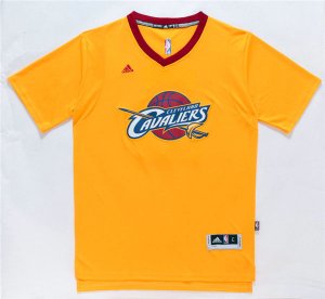 Maillot De Basket Cleveland Cavaliers LeBron James 23 Short Sleeve Jaune